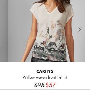 NWT Ted Baker Printed Top 160801 WMB Cariiys 0/XS